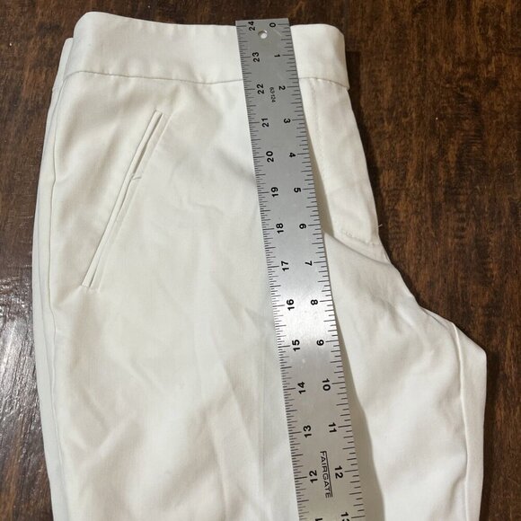 Trina Turk Womens Flat Front Pockets Straight Leg Dress Pants White Size 6 Ankle - Picture 7 of 8